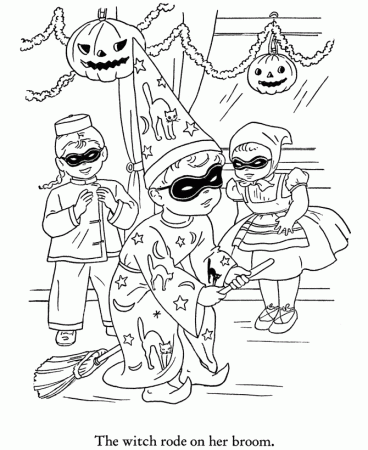 Halloween Party Coloring Pages - Halloween Party Fun | HonkingDonkey