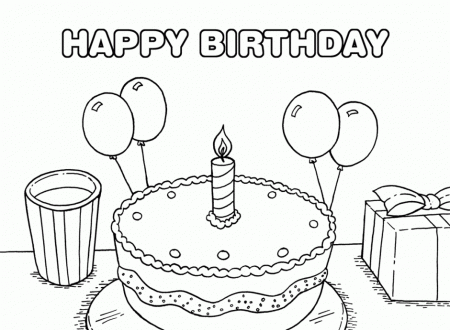 Birthday Cake Coloring Pages Free Printable Pictures 132275 