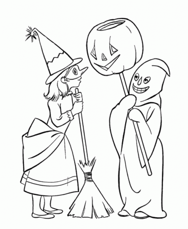 Halloween Costume Coloring Page - Kids costume - Free Printable 