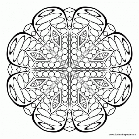 Don't Eat the Paste: Pattern and Mandala Coloring Page
