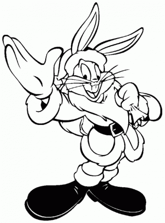 Bugs Bunny As Santa Claus Coloring Pages of Christmas | Coloring
