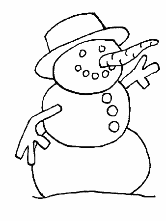 Winter Coloring Pages Snowman