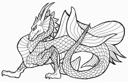 Printable-Chinese-Dragon-Coloring-Pages-1024×867 | COLORING WS