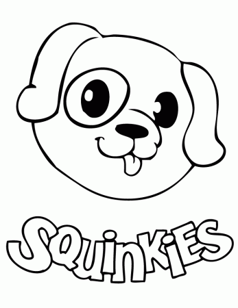Squinkies Dog Coloring Page | Free Printable Coloring Pages