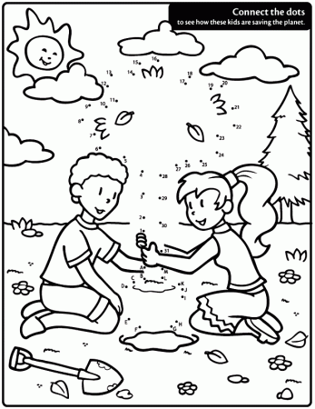 Connect The Dots Coloring Page : Printable Coloring Book Sheet 