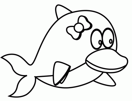 Pretty Dolphin Coloring Page | Free Printable Coloring Pages