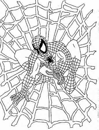 Spiderman Crawling Up The Wall Coloring Page |Spyderman coloring 