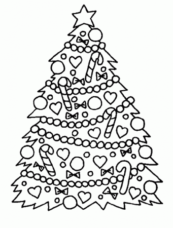 Christmas Tree Coloring Pages | ColoringMates.