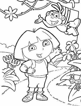 Dora the Explorer color page - Cartoon Color Pages - printable 