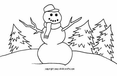 Simple Snowman Outline