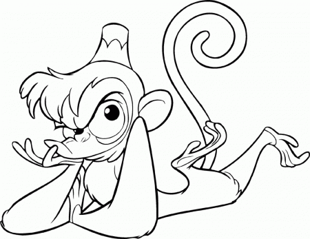 Monkey Coloring Page Free | Coloring - Part 6