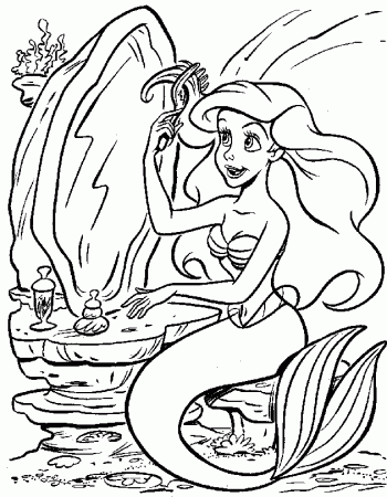 Mermaid Coloring Pages : Print Mermaid Coloring Pages Printable 