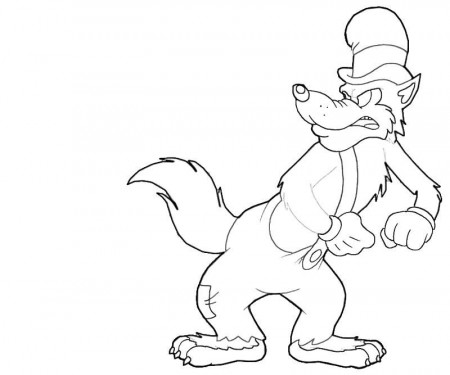 big bad wolf face coloring pages - Quoteko.