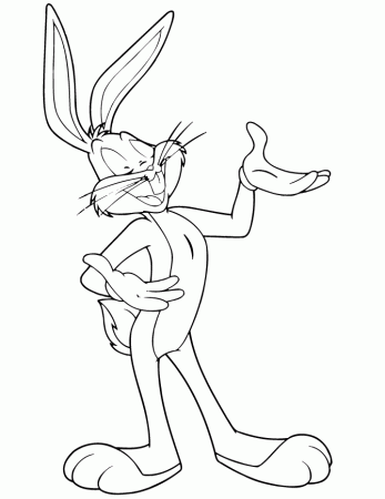 Bugs Bunny Cartoon For Kids Coloring Page | HM Coloring Pages