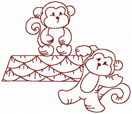 Noah's Ark -Monkeys ... by StitchX | Embroidery Pattern