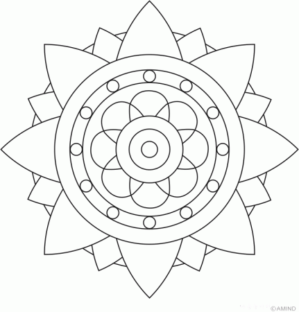 Triangle Mandala Coloring Pages 2 | Free Printable Coloring Pages