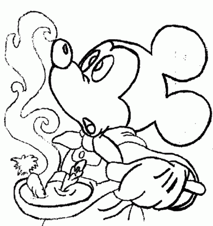 Mickey Making Soup Coloring Page - Disney Coloring Pages on 