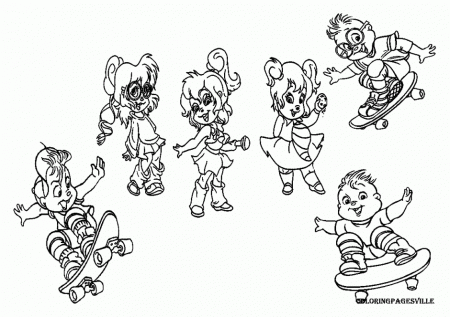 Alvin And The Chipmunks Coloring Pages Coloring Page 130529 Alvin 