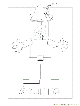 Coloring Pages B Square (Architecture > Shapes) - free printable 