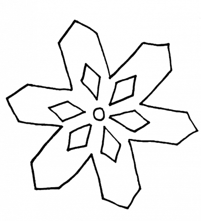 Simple Snowflake Coloring Pages - Winter Coloring Pages : Free 