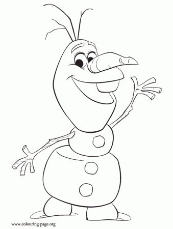Frozen - Olaf, a snowman coloring page