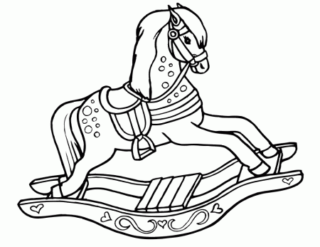 Rocking Horse Coloring Page