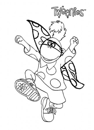 Jake Tweenies Running with Cloak Coloring Pages | Best Place to Color