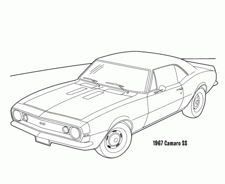 BlueBonkers: 1967 Camaro SS Coloring pages - Cars / Automobiles ...