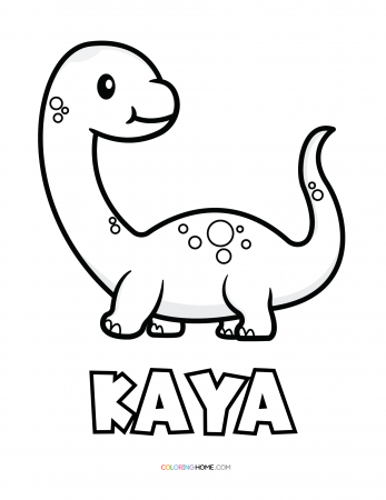 Kaya dinosaur coloring page