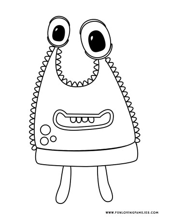 Monster Coloring Pages: 4 Cute and Silly Monsters for Kids (Free  Printables) - Fun Loving Families