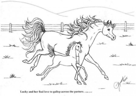 Free Coloring Pages Of Horses To Print - Coloring Page