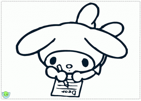 My Melody Coloring Page - Coloring Pages for Kids and for Adults