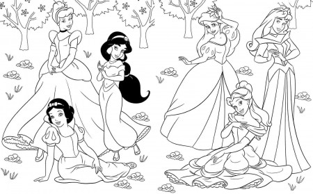 Amazing of Best Free Printable Disney Princess Coloring P #464