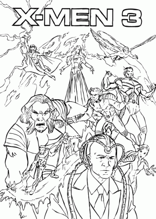 x-men coloring pages | Team colors