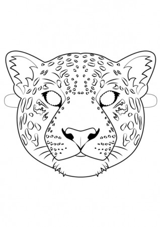 Coloring Pages | Printable Jaguar Mask Coloring Pages for Kids