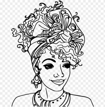 african american woman coloring pages - coloring pages for black women's  history month PNG image with transparent background | TOPpng