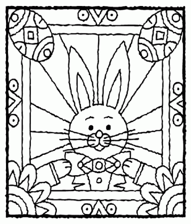 Easter Bunny with Eggs Coloring Page | crayola.com