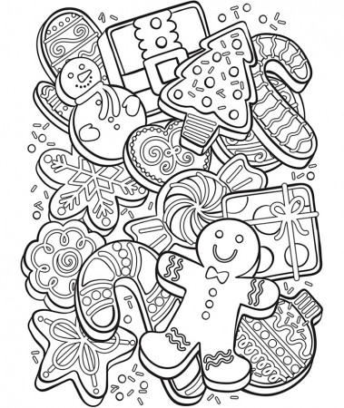 Christmas Cookies Coloring Pages