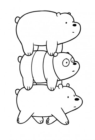 Drawing dei We Bare Bears coloring page