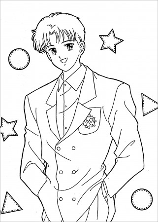 Anime Coloring Page for Kids - ColoringBay