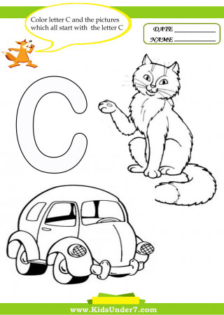 Kids Under 7: Letter С Worksheets and Coloring Pages