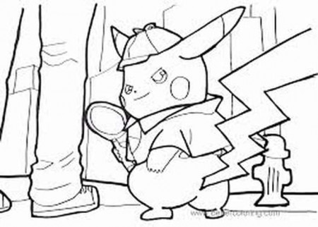 Detective Pikachu Coloring Pages | Cartoon coloring pages, Pokemon coloring  pages, Pikachu coloring page