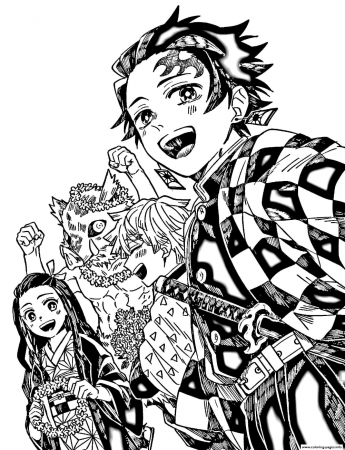 Print Kimetsu no Yaiba demon slayer coloring pages | Coloring pages,  Slayer, Demon