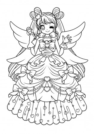 Cute Glitter Force Anime Coloring Pages - Coloring Cool