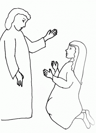 Angel Visits Mary Coloring Page Preschool - Coloring Pages For All ...