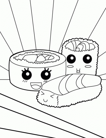 Makis sushi coloring pages - Hellokids.com