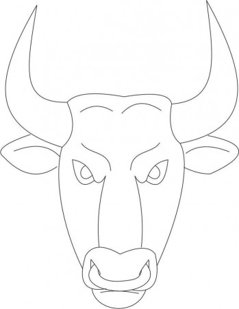 Bull mask printable coloring page for kids | apokries | Pinterest ...
