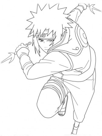 Minato Is Fighting Coloring Page - Free Printable Coloring Pages for Kids
