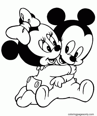 Baby Minnie Mouse and Mickey Mouse Coloring Pages - Minnie Mouse Coloring  Pages - Coloring Pages For Kids And Adults