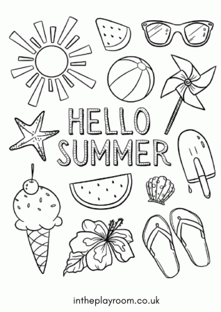 11 Free Printable Summer Coloring Pages For Kids - In The Playroom